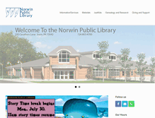 Tablet Screenshot of norwinpubliclibrary.net